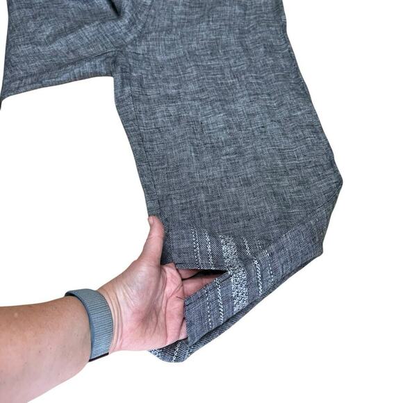 Norton McNaughton Women's Gray 100% Linen Wide Leg Cropped Pants M Coastal Prep - Picture 6 of 8